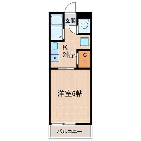 いこいの広場駅 徒歩14分 2階の物件間取画像